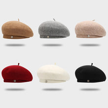 Load image into Gallery viewer, Fashion Simple Beret Retro Warm Wool Beret Lady Painter's Hat Women Accessories Female Gift