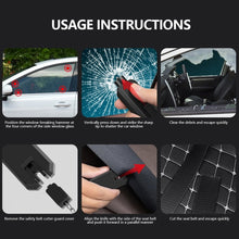 Load image into Gallery viewer, Emergency Car Safety Hammer Seat Belt Cutter Tungsten Steel Tip Window Breaker Glass Cutter for Escape Vehicle Safety Tool
