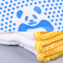 Load image into Gallery viewer, 1Pair Children's Anti-cut Anti-slip Protective Gloves Panda Pattern Safety Gloves with Dot Coated Palm for Tug of War and Gardening Age 3-12 Years