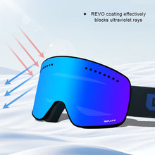 Load image into Gallery viewer, Dual-Layer Anti-Fog Magnetic Ski Goggles with Storage Bag Wide View Outdoor Mountaineering Trekking Sports Goggles Myopia Glasses Compatible
