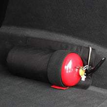 Load image into Gallery viewer, Car Fire Extinguisher Storage Mount Bag Dual-Side Adhesive Trunk Organizer for Safety Equipment Secure Mount