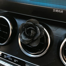 Load image into Gallery viewer, Black Gold Butterfly Camellia Car Air Vent Diffuser Decor Stone Aromatherapy Clip for Car Interior Styling Aroma Fragrance Decoration