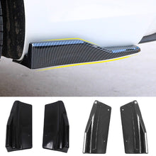 Load image into Gallery viewer, 2Pcs Universal Carbon Fiber Car Rear Bumper Lip & Corner Protector Rear Diffuser Side Skirt Extension Style Kit Auto Body Styling Accessory