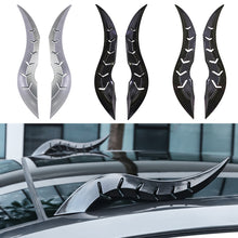 Load image into Gallery viewer, 2Pcs Car Roof Decor Look Dragon Horn Hydrographic Spoiler Fin for Auto Styling Exterior Customization Accessory