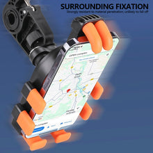 Load image into Gallery viewer, Universal Anti-Shock E-Bike Motorcycle Phone Mount Vibration Dampening Handlebar Holder for GPS Navigation Grip Adjustable Clamp for Bicycle Use