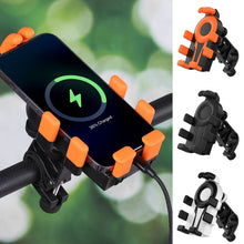 Load image into Gallery viewer, Universal Anti-Shock E-Bike Motorcycle Phone Mount Vibration Dampening Handlebar Holder for GPS Navigation Grip Adjustable Clamp for Bicycle Use