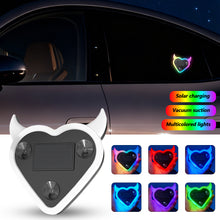 Load image into Gallery viewer, Solar RGB Car Window Mood Light with Corner Heart Triangle Rear Window Atmosphere Neon Effect Decoration Light Wireless Interior Lighting