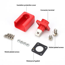 Load image into Gallery viewer, 2Pcs 200A High Current Pair Red Black Energy Storage Battery Terminal For Lithium Batteries & New Energy Solar/EV Copper Terminal Block & Socket