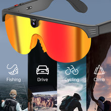 Load image into Gallery viewer, Smart AI Translation Camera Glasses Plated Lens Bluetooth Music Glasses Dust and UV Proof Outdoor Sports Cycling Goggles-G5
