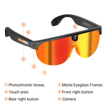 Load image into Gallery viewer, Smart AI Translation Camera Glasses Plated Lens Bluetooth Music Glasses Dust and UV Proof Outdoor Sports Cycling Goggles-G5