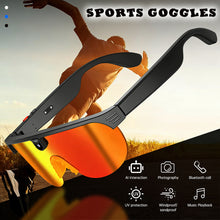 Load image into Gallery viewer, Smart AI Translation Camera Glasses Plated Lens Bluetooth Music Glasses Dust and UV Proof Outdoor Sports Cycling Goggles-G5