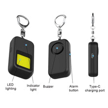 Load image into Gallery viewer, Dual-Mode Personal Self Defense Alarm with LED Light 130dB Long-Lasting Outdoor Emergency Security Tool Type-C Rechargeable