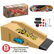 Load image into Gallery viewer, Finger Skateboard Skate Park Set Obstacle Course Fingerboard Realistic Simulation Portable Practice Set Professional Mini Skateboard Kid Toys for Boys
