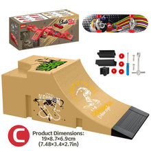 Load image into Gallery viewer, Finger Skateboard Skate Park Set Obstacle Course Fingerboard Realistic Simulation Portable Practice Set Professional Mini Skateboard Kid Toys for Boys
