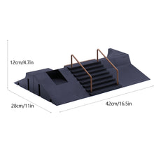 Load image into Gallery viewer, Mini Skatepark Ramp Multi-terrain Cool Finger Skateboard Park Set Obstacle Portable Practice Set Professional Fun Game Kid Toys for Boys Teens