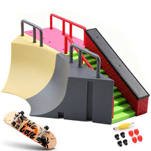 Load image into Gallery viewer, Multi-terrain Skatepark Ramp Finger Skateboard Park Set Obstacle Portable Practice Set Professional Fun Game Kid Toys for Boys Teens