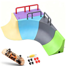 Load image into Gallery viewer, Multi-terrain Skatepark Ramp Finger Skateboard Park Set Obstacle Portable Practice Set Professional Fun Game Kid Toys for Boys Teens