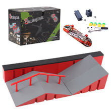 Load image into Gallery viewer, Mini Skatepark Ramp Finger Skateboard Park Set Obstacle Portable Practice Set Professional Mini Skateboard Kid Toys for Boys
