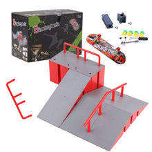 Load image into Gallery viewer, Mini Skatepark Ramp Finger Skateboard Park Set Obstacle Portable Practice Set Professional Mini Skateboard Kid Toys for Boys