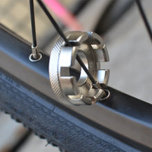 Load image into Gallery viewer, Mountain Bicycle Spoke Wrench Adjust Harmony Wire Tightness Prevent Wheel Deformation 8 Slot Adjust Circle Tool Bicycle Supplies