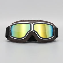 Load image into Gallery viewer, Motorcycle Riding Glasses Windproof Light-proof Sunglasses Helmet Glasses Leather Retro Motorcycle Accessories