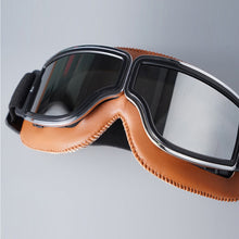 Load image into Gallery viewer, Motorcycle Riding Glasses Windproof Light-proof Sunglasses Helmet Glasses Leather Retro Motorcycle Accessories