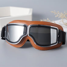 Load image into Gallery viewer, Motorcycle Riding Glasses Windproof Light-proof Sunglasses Helmet Glasses Leather Retro Motorcycle Accessories