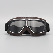 Load image into Gallery viewer, Motorcycle Riding Glasses Windproof Light-proof Sunglasses Helmet Glasses Leather Retro Motorcycle Accessories