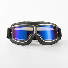Load image into Gallery viewer, Motorcycle Riding Glasses Windproof Light-proof Sunglasses Helmet Glasses Leather Retro Motorcycle Accessories
