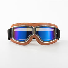Load image into Gallery viewer, Motorcycle Riding Glasses Windproof Light-proof Sunglasses Helmet Glasses Leather Retro Motorcycle Accessories