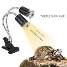Load image into Gallery viewer, Double-Head Heat Lamp Cap 360-Degree Rotation Reptile Heat Lamp Holder Ceramic Light Socket Lizard Turtle