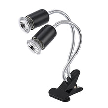 Load image into Gallery viewer, Double-Head Heat Lamp Cap 360-Degree Rotation Reptile Heat Lamp Holder Ceramic Light Socket Lizard Turtle