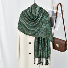 Load image into Gallery viewer, Bohemian Cashew Printed Shawl Thick Jacquard Tassel Shawl Soft Warm Scarf Women Accessories Gift