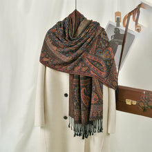 Load image into Gallery viewer, Bohemian Cashew Printed Shawl Thick Jacquard Tassel Shawl Soft Warm Scarf Women Accessories Gift