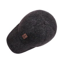 Load image into Gallery viewer, Men Winter Baseball Cap Warm Windproof Hat Thickened Woolen Knitted Ear Protection Cap Outdoor Sport Running Earflap Hat