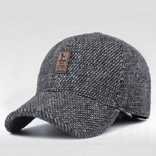 Load image into Gallery viewer, Men Winter Baseball Cap Warm Windproof Hat Thickened Woolen Knitted Ear Protection Cap Outdoor Sport Running Earflap Hat