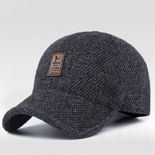 Load image into Gallery viewer, Men Winter Baseball Cap Warm Windproof Hat Thickened Woolen Knitted Ear Protection Cap Outdoor Sport Running Earflap Hat