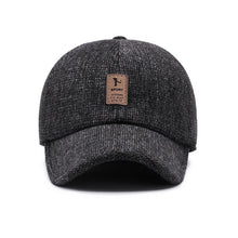 Load image into Gallery viewer, Men Winter Baseball Cap Warm Windproof Hat Thickened Woolen Knitted Ear Protection Cap Outdoor Sport Running Earflap Hat