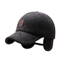 Load image into Gallery viewer, Men Winter Baseball Cap Warm Windproof Hat Thickened Woolen Knitted Ear Protection Cap Outdoor Sport Running Earflap Hat