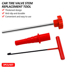 Load image into Gallery viewer, 3Pcs/Set Car Tire Valve Stem Replacement Tool Kit Quick No-Dismantle Installation & Removal Car Tire Repair Tool