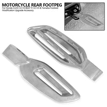 Load image into Gallery viewer, Pair Alloy Motorcycle Rear Footpeg for Honda CLICK V2 V3 BEAT FI V2 V3 & Yamaha Footrest Modification Upgrade Accessory