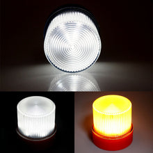 Load image into Gallery viewer, LED Emergency Warning Light with White Amber Strobe Traffic Hazard Flashing Light for Vehicle Safety Built-in Battery Bottom Strong Magnet