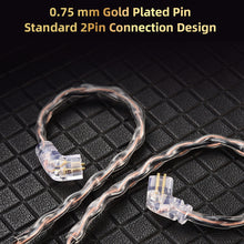 Load image into Gallery viewer, 8 Core Headphone Cable 3.5mm 1 to 2 pin Balanced Cable Silver Plated Upgrade Replacement 1.2m