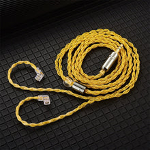 Load image into Gallery viewer, 8 Core Headphone Cable 3.5mm 1 to 2 pin Balanced Cable Silver Plated Upgrade Replacement 1.2m
