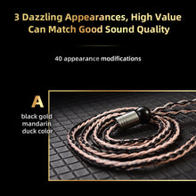 Load image into Gallery viewer, 8 Core Headphone Cable 3.5mm 1 to 2 pin Balanced Cable Silver Plated Upgrade Replacement 1.2m