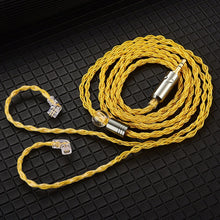 Load image into Gallery viewer, 8 Core Headphone Cable 3.5mm 1 to 2 pin Balanced Cable Silver Plated Upgrade Replacement 1.2m