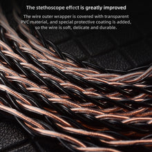 Load image into Gallery viewer, 8 Core Headphone Cable 3.5mm 1 to 2 pin Balanced Cable Silver Plated Upgrade Replacement 1.2m
