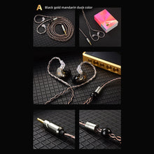 Load image into Gallery viewer, 8 Core Headphone Cable 3.5mm 1 to 2 pin Balanced Cable Silver Plated Upgrade Replacement 1.2m