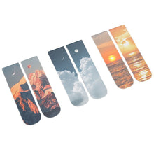 Load image into Gallery viewer, Ins Style Scenery Magnetic Bookmarks Creative Folding Hazy Fantasy Series Student Book Clips Stationery Page Markers