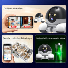 Load image into Gallery viewer, WIFI Dual Lens Robot Camera Dual Screen Monitoring 1080P HD AI Security Surveillance Camera Auto Tracking Baby Pets Monitor
